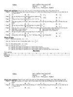 Kiểm tra 45 phút Tiết 32 lớp 11 NC
