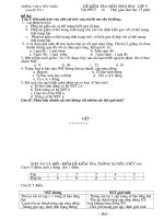 Đề kiểm tra Sinh học 9