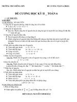 DE CUONG TOAN 6 HOC KI II