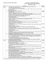 Đáp án đề thi thử ĐH lần 1-2009. Môn Địa lý