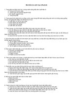 Đề trắc nghiệm Tiến hóa (Tiến hóa hóa học và Tiến hóa cổ điển)