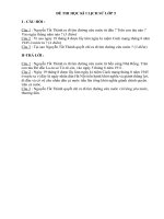 Đề thi Lịch sử lớp 5 HKI tự luận