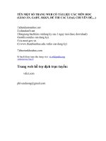 Tên một số trang web cần thiết cho quá trình nghiên cứu toán học