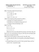 Đề kiểm tra học kỳ I môn toán 6