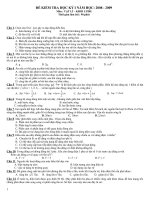 đề thi đại học HKI hay