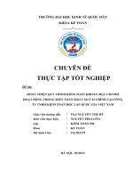 Hoàn thiện quy trình kiểm toán khoản mục chi phí hoạt động trong kiểm toán Báo cáo tài chính tại Công ty TNHH Kiểm toán Độc lập Quốc gia Việt Nam