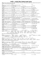 Trắc nghiệm chuyên đề phản ứng trong dung dịch