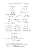 BÀI TẬP CHƯƠNG IV(GIỚI HẠN)