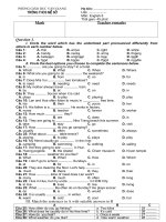 Ktra 45'''' bài 2 ENGLISH 6 ki 2