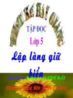 Tập đọc - Lập làng gi­­u biển