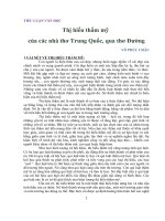 Thị hiếu thẩm mỹ của các nhà thơ Trung Quốc, qua thơ Đường