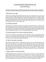 Để có một giờ dạy tốt (giành cho GV tham khảo)