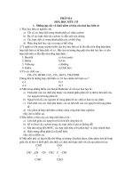 TRẮC NGHIỆM ĐẠI CƯƠNG HHC