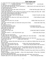 câu hỏi trắc nghiệm ôn thi ĐH