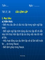 CÂU LỆNH LẶP