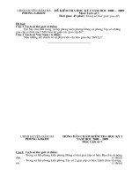 Đề kiểm tra lịch sử 7