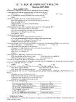 Đề kiểm tra học kỳ II Ngữ văn lớp 8