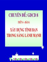 Bài 6: Xây dựng tình bạn trong sáng lành mạnh