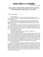 KHai thác tình huống chuyện để làm nổi bật tình huống chuyện