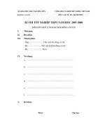 Các loại biên bản thi tnTHPt