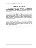 Improvement of recruitment and selection process in HKT Consultant Jsc