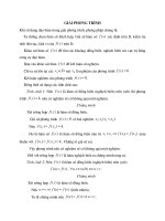 Ứng dụng đạo hàm vào giải phương trình