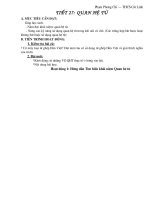 Tiết 27: Quan hệ từ