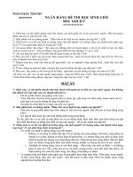 Ngân hàng đề kiểm tra HSG GDCD