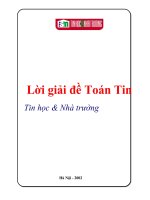 Lời giải 100 đề TIN HỌC VÀ NHÀ TRƯỜNG