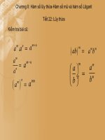 tiết 22: Lũy thừa