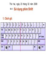Sử dụng phím Shift