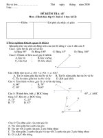 đề kiểm tra 45'' môn hình học lớp 6
