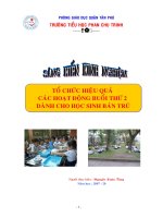 Tổ chức hiệu quả các hoạt động buổi thứ hai cho HS bán trú