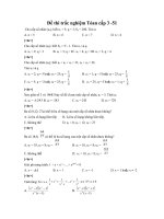 Đề thi trắc nghiệm Toán cấp 3 - 51