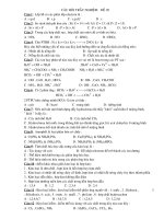 Câu Hỏi Trắc Nghiệm Luyện Thi Đại Học Đề 19