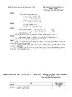 Đề thi HSG toán 9 +Đáp án