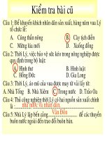 TIẾT 21: ĐỜI SỐNG VĂN HÓA XÃ HỘI THỜI LÍ