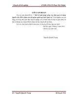 Một số giải pháp nâng cao hiệu quả sử dụng nguồn vốn ODA nhằm xóa đói giảm nghèo tại tỉnh Nghệ An