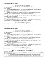 Đề thi thử ĐH lần 1-2009. Môn Sử khối C