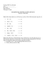 Bài KT 15 Phút Lần 1 HK II Lớp 10NC - Đề 1