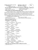 ĐỀ KT 1TIẾT ANH 7 KÌ 1 LẦN 1 NH 08-09