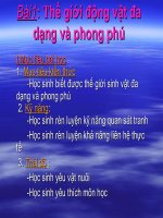 The gioi sinh vat da dang va phong phu