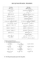 Bai tap nguyen ham - tich phan