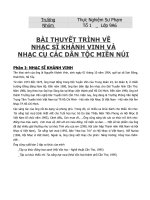 Nhạc sĩ Khánh Vinh và nhạc cụ các dân tộc miền núi