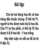 tưong tác gen và tác động đa hiệu của gen