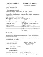 Một số đề KT Công nghệ 7