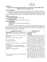 Tiết 38-39 : Luyênh tập vận dụng các thao tác biểu đạt trong văn nghị luận