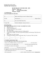 Đề thi HK1 10 CB 2008-2009