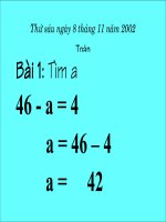 Tim so BC chua biet ( Toan lop 3 )