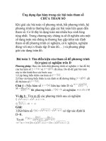 Ứng dụng đạo hàm trong các bài toán tham số